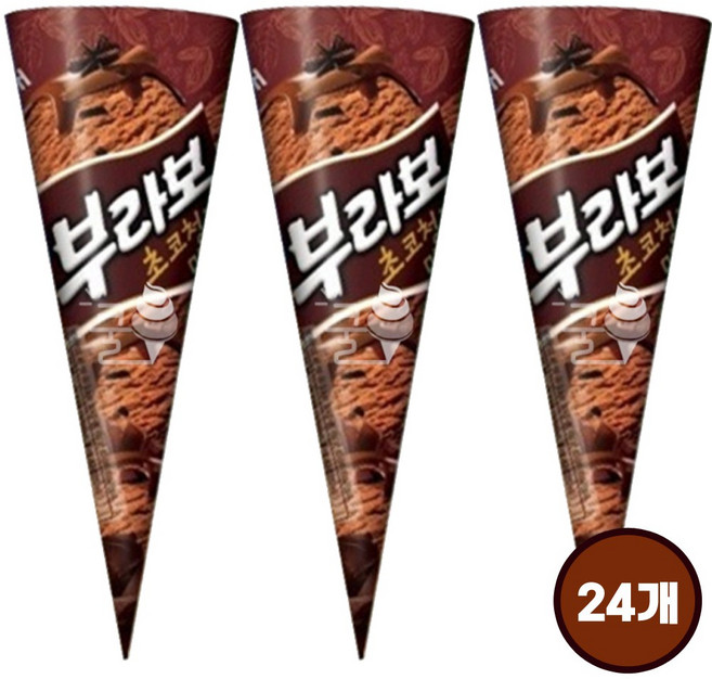 베스트 콘아이스크림 17종 대용량아이스크림 어린이 아이들 간식 세트 주문 여름간식 업소용 바닐라 초코 쿠키앤크림, 부라보콘 초코청크 24개입