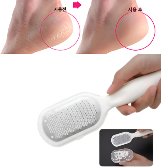 [1+1] 풋텍 SUS304 다이아몬드 커팅 각질 제거기, 1개, 150g, 2개입