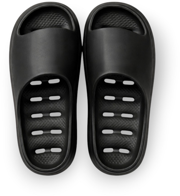 로렌드 물때 안끼는 미끄럼방지 EVA 욕실화, 1개, 블랙