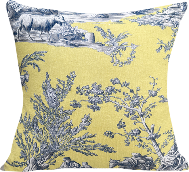 더스케치 린넨 명화 쿠션 방석, 아이보리