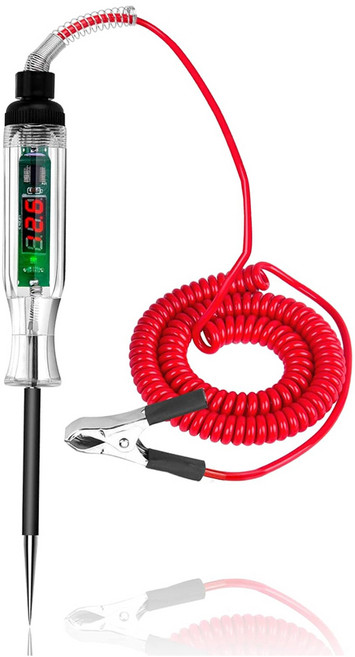 JK 차량용 배선 테스터기 3-48V 160mm 디지털 단선체크 접지테스트 자동차 전기 검침기, 1개