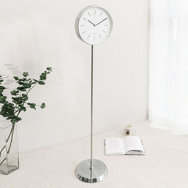 무소음미드센추리스탠드시계, 화이트