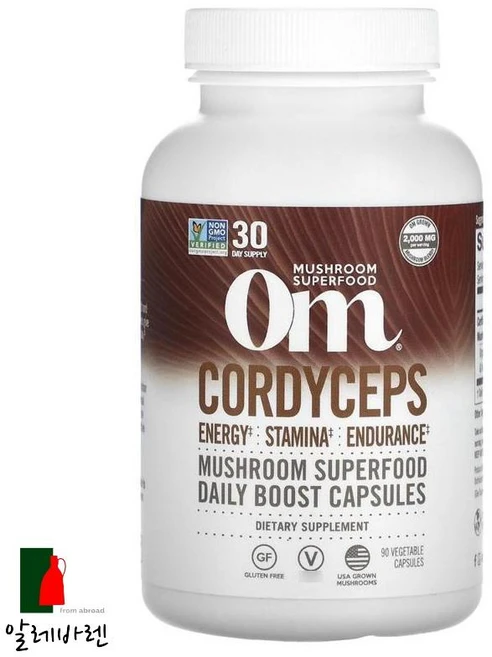 옴 머쉬룸 동충하초 667mg 베지 캡슐 90정, 1개 - 쿠팡