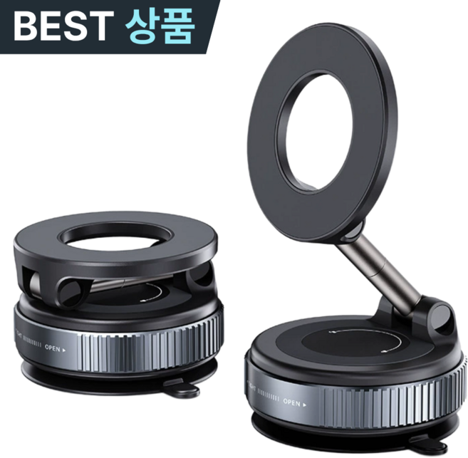 맥픽스 에어락 스냅 360 핸드폰 거치대, 블랙