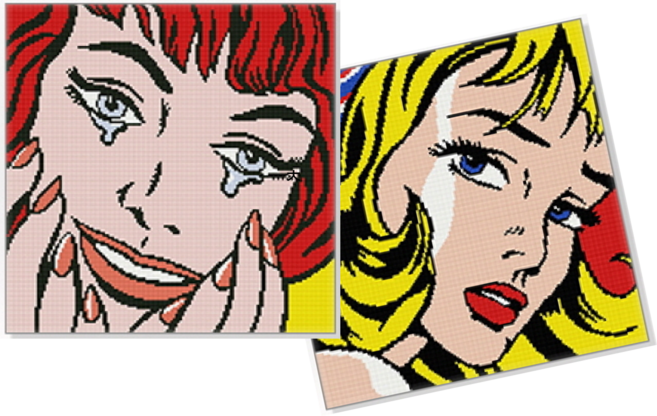 DIY큐빅 보석십자수 - 행복한 눈물 40x40 헤어리본 소녀 40x40, 헤어리본 소녀 40x40cm, 1개