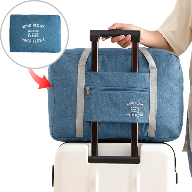 프렌델리 간편 휴대 접이식 캐리어 결합형 보조가방