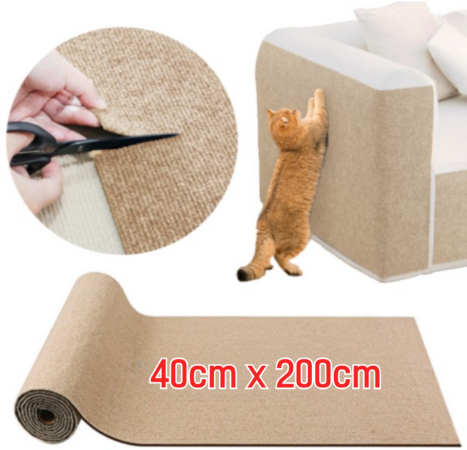 SG 고양이 스크래처 잘라쓰는 부착형 스크래쳐 매트, 살구 베이지, 1개