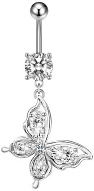 파리스 여성용 G23 ASEM F136 써지컬스틸 보다 높은 등급 티타늄 배꼽피어싱 귀걸이 세트