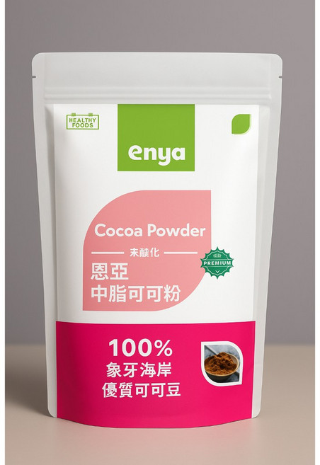 enya 未鹼化中脂可可粉, 1個, 500g/袋, 500g, 1個裝