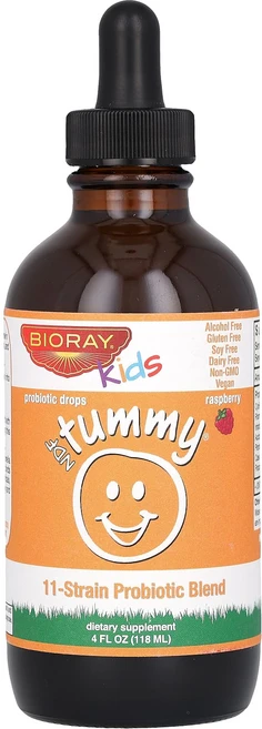 Bioray 어린이용 NDF Tummy 11종 프로바이오틱 혼합물 라즈베리 맛 118ml(4fl oz), Bioray어린이용NDFTummy11종프로바이오틱혼합물, 1개, 118ml - 쿠팡