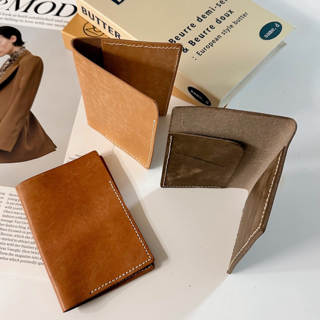 프리미엄 이태리 소가죽 여권케이스 제작주문 diy키트 여권지갑 가죽공예세트 가죽diy [레더스무드 가죽공방], 셀프 DIY키트, 탄(브라운), 1개
