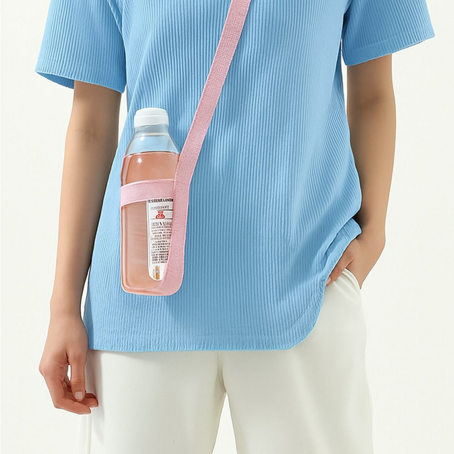 물병 텀블러 스트랩 홀더, 인디핑크, 1개