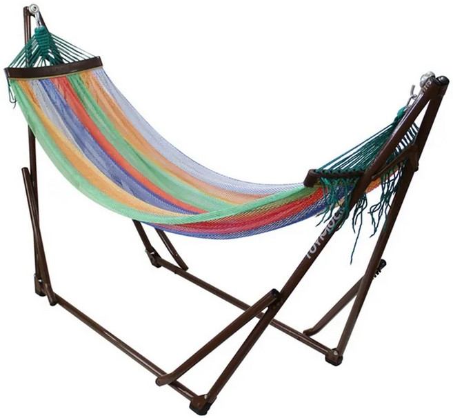 TOYMOCK 戶外休閒吊床, 紅、橙、黃、綠、藍、紫, 1個