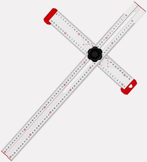 모든지 65cm 알루미늄 각도자 조절 타일 T자 제도용 연귀자 목공 직각자 철자, 1개