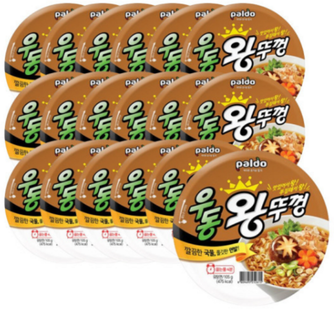 NEW 왕뚜껑 우동, 18개