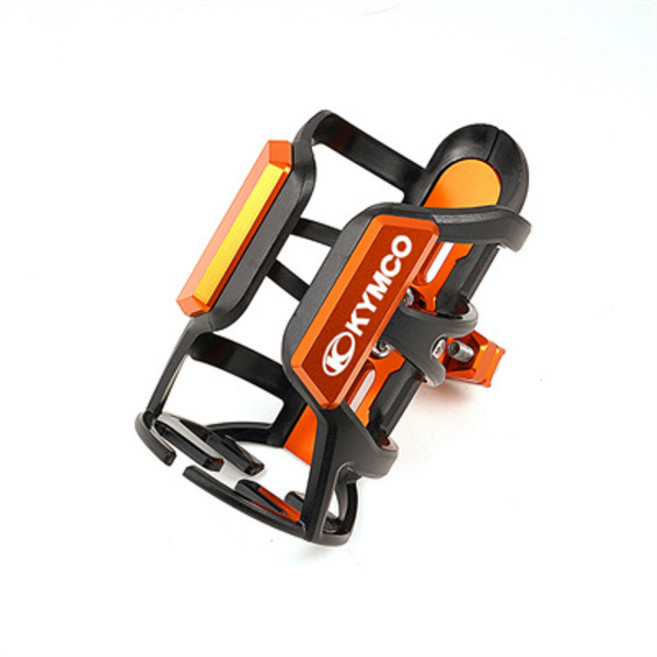 바이크 오토바이컵홀더 거치대 KYMCO Xciting 250 300 400 AK550 CT250 CT300 S400 다운타운 125i 350i X-Town CNC 음료 물병 케이지, [03] Orange