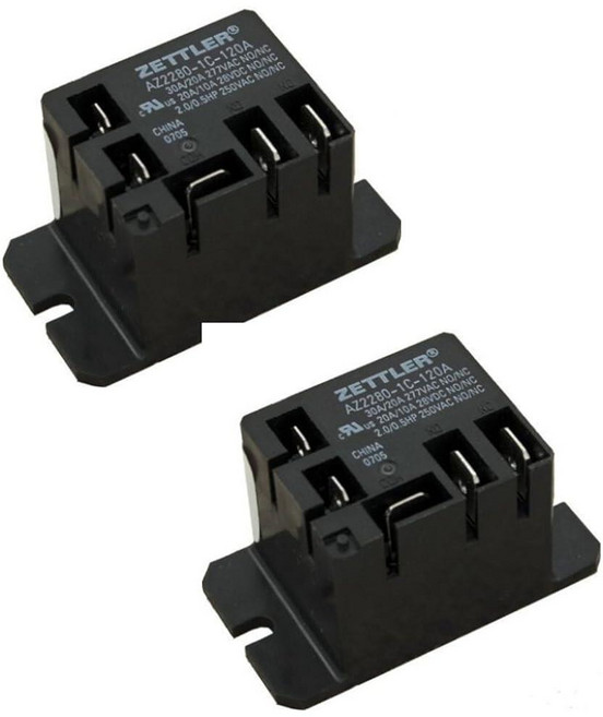 American Zettler 파워 릴레이 SPDT 30A 115v 미니 30A SPDT 120VAC AZ2280-1C-120A(2팩), American Zettler 파워 릴레이, SPDT,