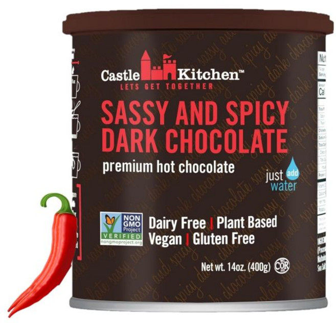 핫코코아 비건 아이스초코 가루 채식 식 코코아 캐슬 키친 매콤 핫 초콜릿 (14온스)유제품 프리 칠리 향신료로 만든 멕시코 믹스 물만 추가하세요 인공 감미료가 없 독특 고대 아, 캐슬 키친 매콤한 핫 초콜릿 (14온스)유제품 프리 천, 473ml