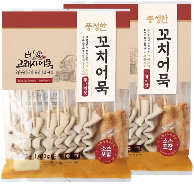 고래사 풍성한 꼬치어묵 냉동1020g 세트, 1.02kg, 2개