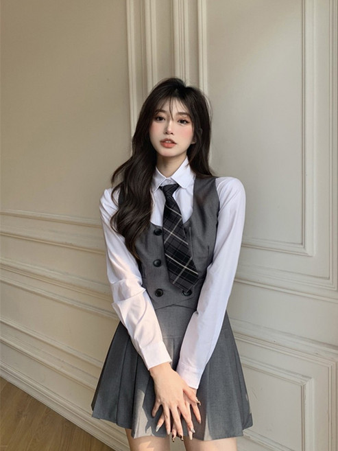 영국 교복 프레피룩 졸업사진 정장 제복 하이틴룩 넥타이 스타일 학생복 코스튬