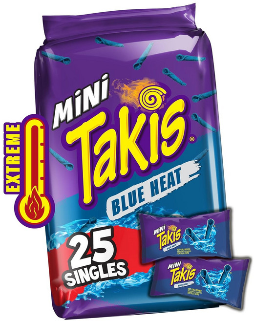 타키스 블루 히트 또띠아 칩스 미니팩 Takis Blue Heat Mini 25 pc, 25개, 35g