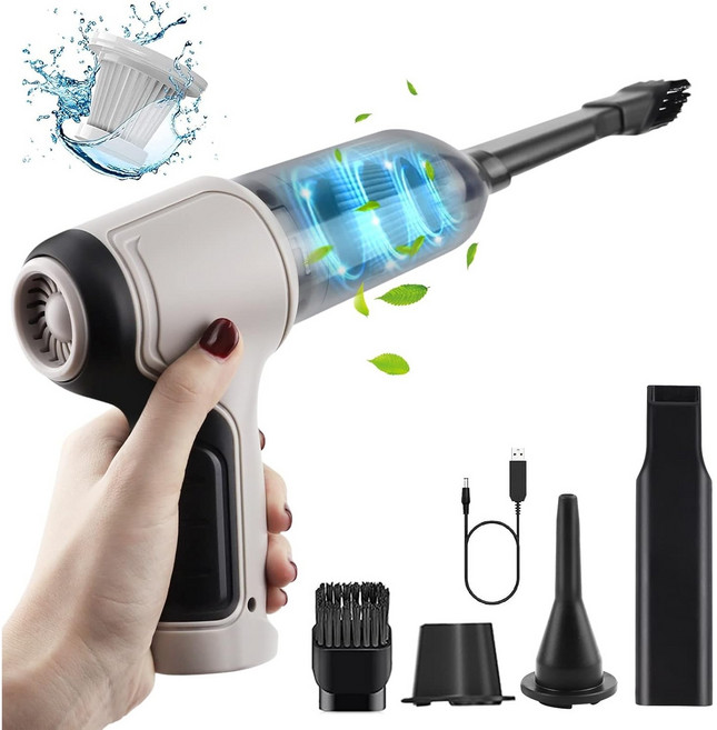 차량용청소기 무선청소기 미니청소기SR-107, 밝은 회색, SR-107