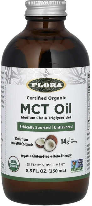 절실히 몸관리가필요한시기 Flora 유기농 인증 MCT 오일 250ml(8.5fl oz) 프리미엄할인상품입니다, Flora유기농인증MCT오일250ml85floz, 1, 250ml - 쿠팡
