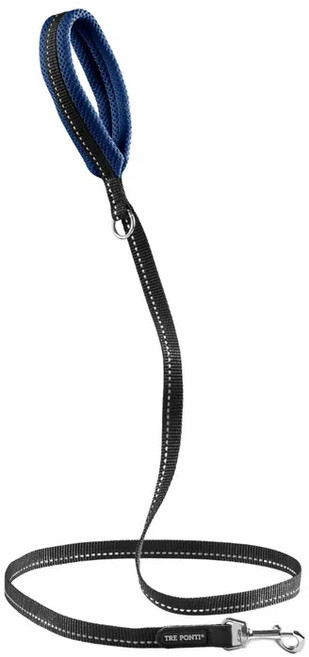 트레폰티 메시 강아지 리드줄 Made in Italy, 블루, 1개