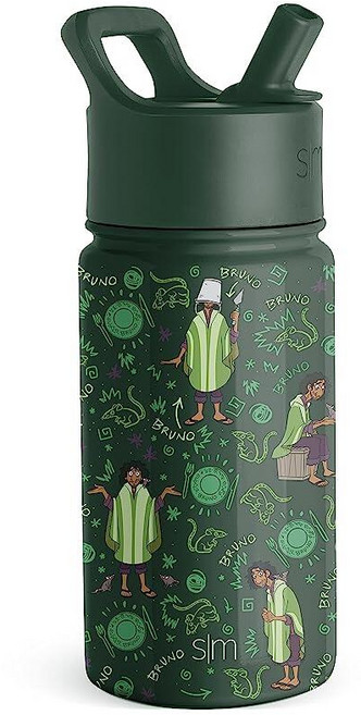 Simple Modern Kids Summit Water Bottle with Straw Lid | 14oz Insulated Stainless Steel Cup for Gir, 디즈니-엔칸토 오, 브루노