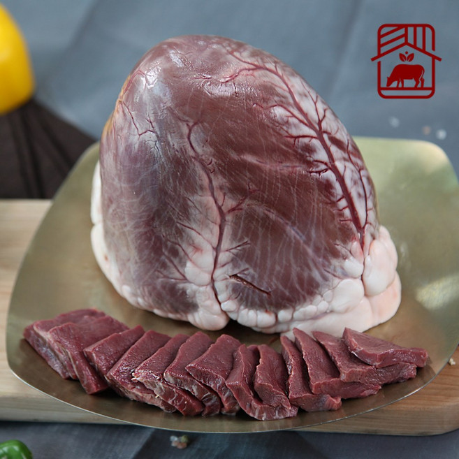 [한우발전소] 순수 100% 국내산 한우 염통 (500g), 1개, 500g