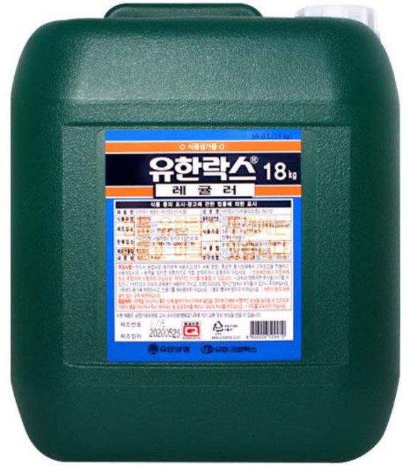 유한락스 레귤러(구.오리지날) 18kg 대용량 업소용 말통, 1개, 16.6L