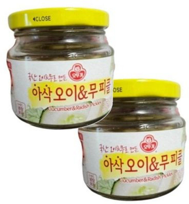 오뚜기 아삭 오이 무 피클 240g 2개 피자 샌드위치 드레싱 햄버거, 1개