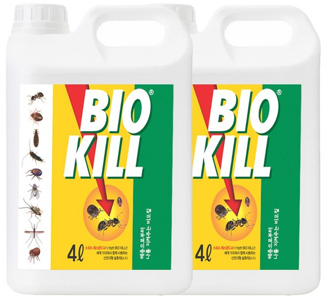 동성 비오킬 4리터 대형 배드버그 바퀴벌레 개미 진드기 살충제 해충방재 베드버그, 1개입, 2개, 4L