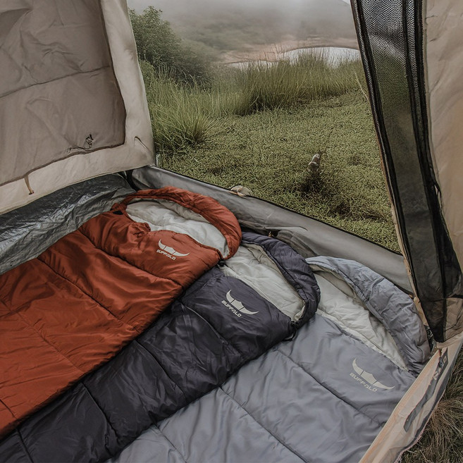 버팔로 캠핑 이불 침낭 사계절 차박 담요대용 더블가능 더비침낭, 더비침낭_차콜