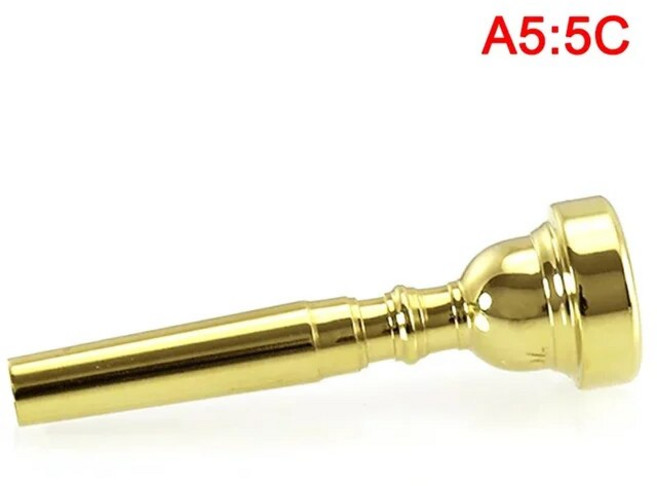 전문 황동 마우스피스 실버 도금 표준 마우스피스 3C 5C 7C 황동 악기, Gold 7C, 1개