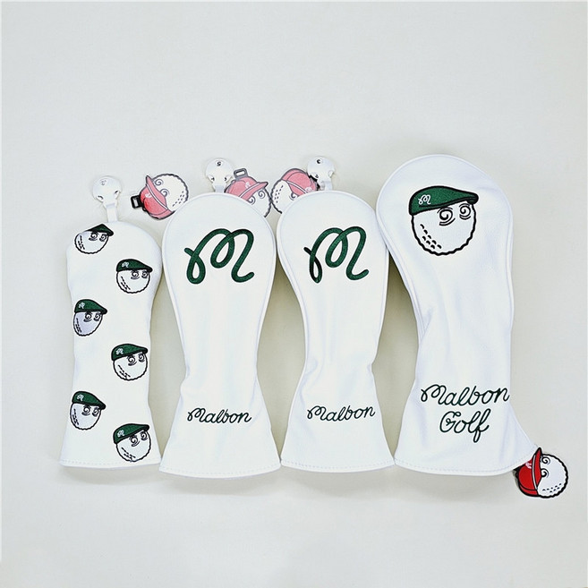 골프 클럽 세트 1호 우드 세트 커버 헤드보호 커버, 화이트 1+3+5+UT
