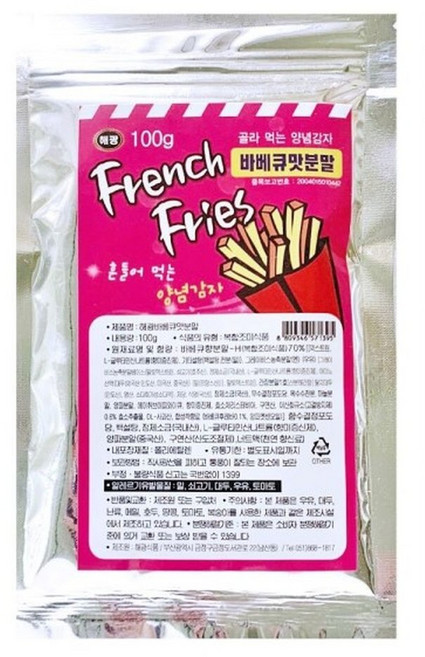 (바베큐맛 100g) 만능 분말 시즈닝/치킨/가루/팝콘/양념/가정용/감자/튀김/닭강정/대용량/바베큐/업소용, 100g, 1개