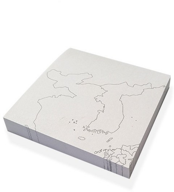 한국지도 점착 메모지 100매, 2개