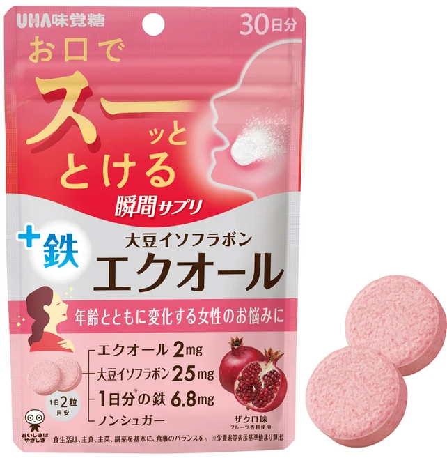 유하미카쿠토 순간 서프리 콩 이소플라본 에쿠올 + 철분 석류 맛 60g, 1개, 60정 - 쿠팡