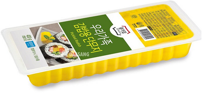 [냉장] 청정원 우리가족김밥용단무지 400g, 3개