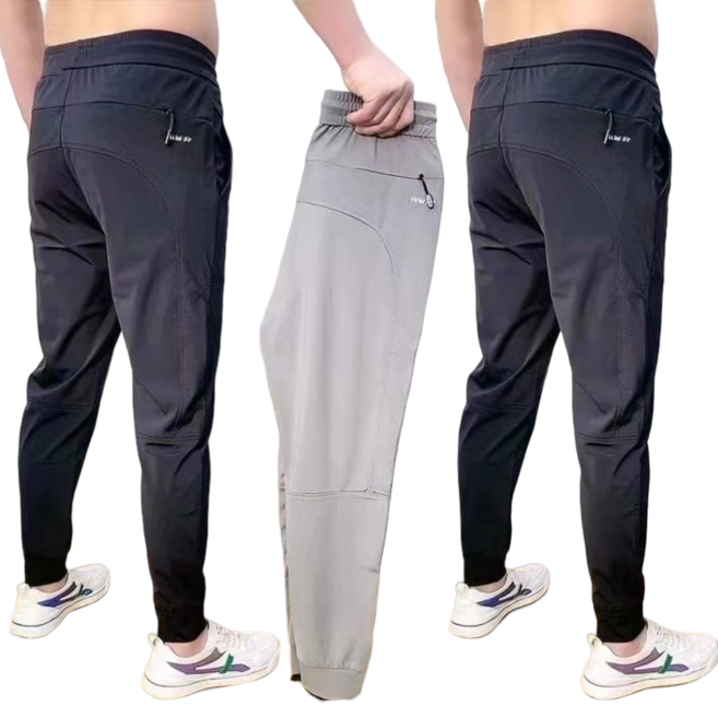 십전십미 여름 아이스 남성 캐주얼 바지 스판 배기 슬림 조거 팬츠