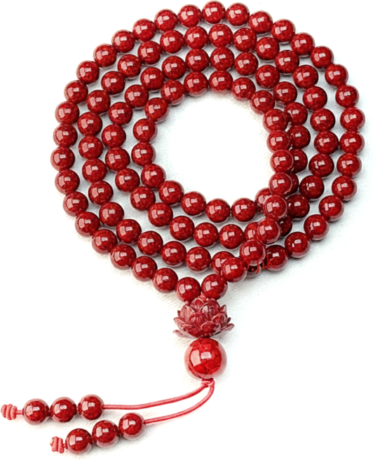 오지끄 O.JIK 불교 염주 경면주사 복 삼재 소원성취 운 기도 108염주, 1개, 경면주사 8mm