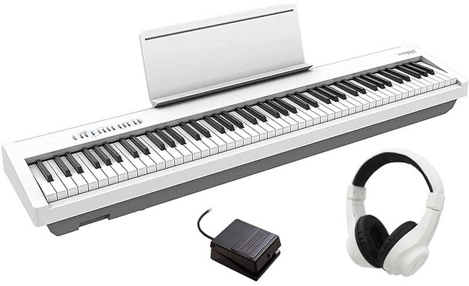 Roland 롤랜드 전자 피아노 디지털 피아노 휴대용 88 건반 그랜드 터치 전자 악기 전용 헤드폰 BH-181 포함 FP-30X (표준 WH 화이트), 상세페이지 참조, 1개, 상세페이지 참조