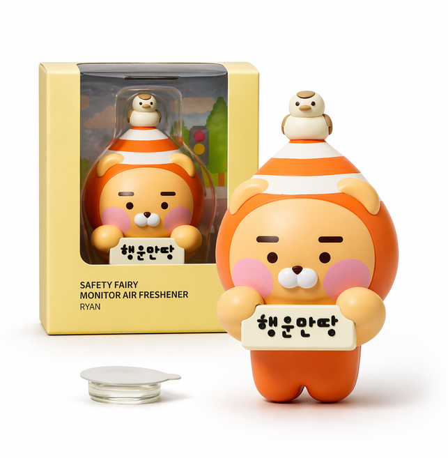 카카오프렌즈 안전요정 차량용 모니터 방향제 춘식이 라이언, 1개