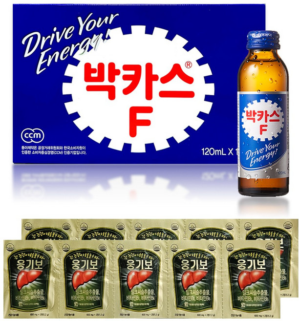 [오렌지팜] 박카스 에프액 F 10병 + 웅기보 10포 밀크씨슬 비타민B1 B6, 1세트, 120ml