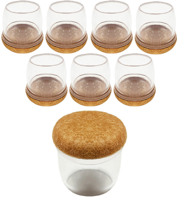 네츄라이프 의자발 커버 3세대 8p, 투명, 8개