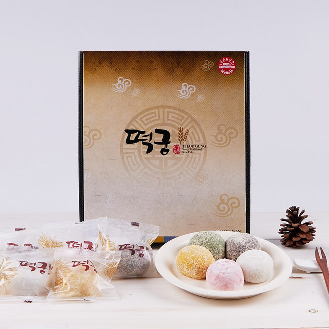 떡궁 오색 아이스 찹쌀떡 선물세트 20구, 1kg, 1박스
