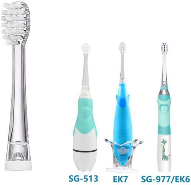 ABBR 6PCS 어린이 칫솔 헤드 Seago 소닉 전동 교체 브러시 Ultral SoftSG-025, 01 빠른