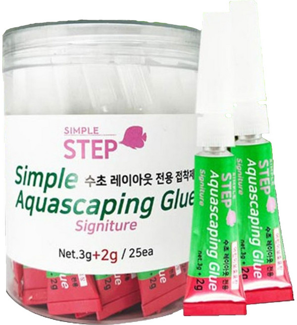 심플 시그니쳐 수초전용 접착제 5g = 3g+2g 수족관용 수초 본드 1박스 25pcs 25개, 1개