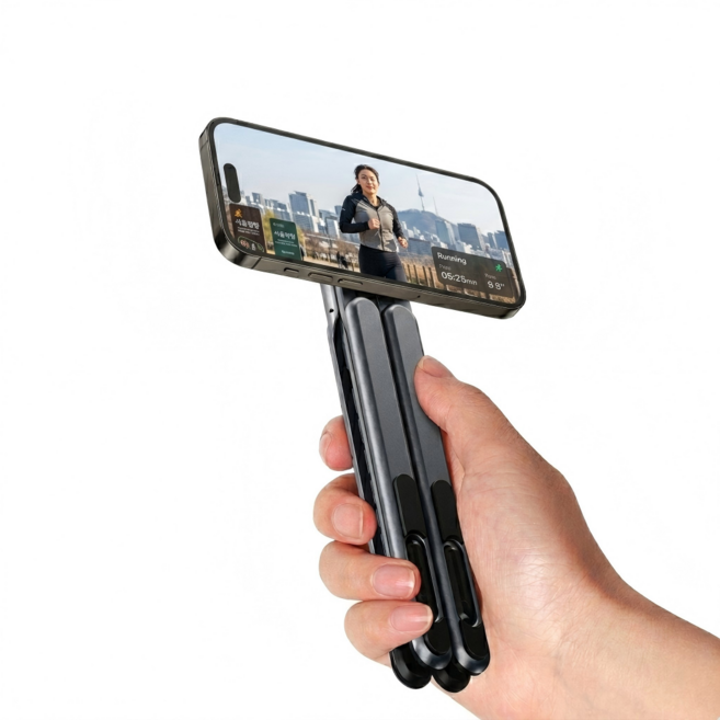 SANTOVA 높이조절 접이식 맥세이프 거치대 알루미늄 고급형 노트북 태블릿 겸용, 1개